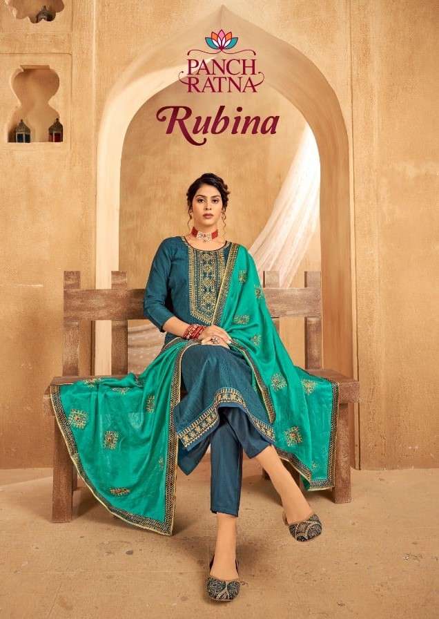 Rubina Panch Ratna Pant Style Suits Manufacturer Wholesaler